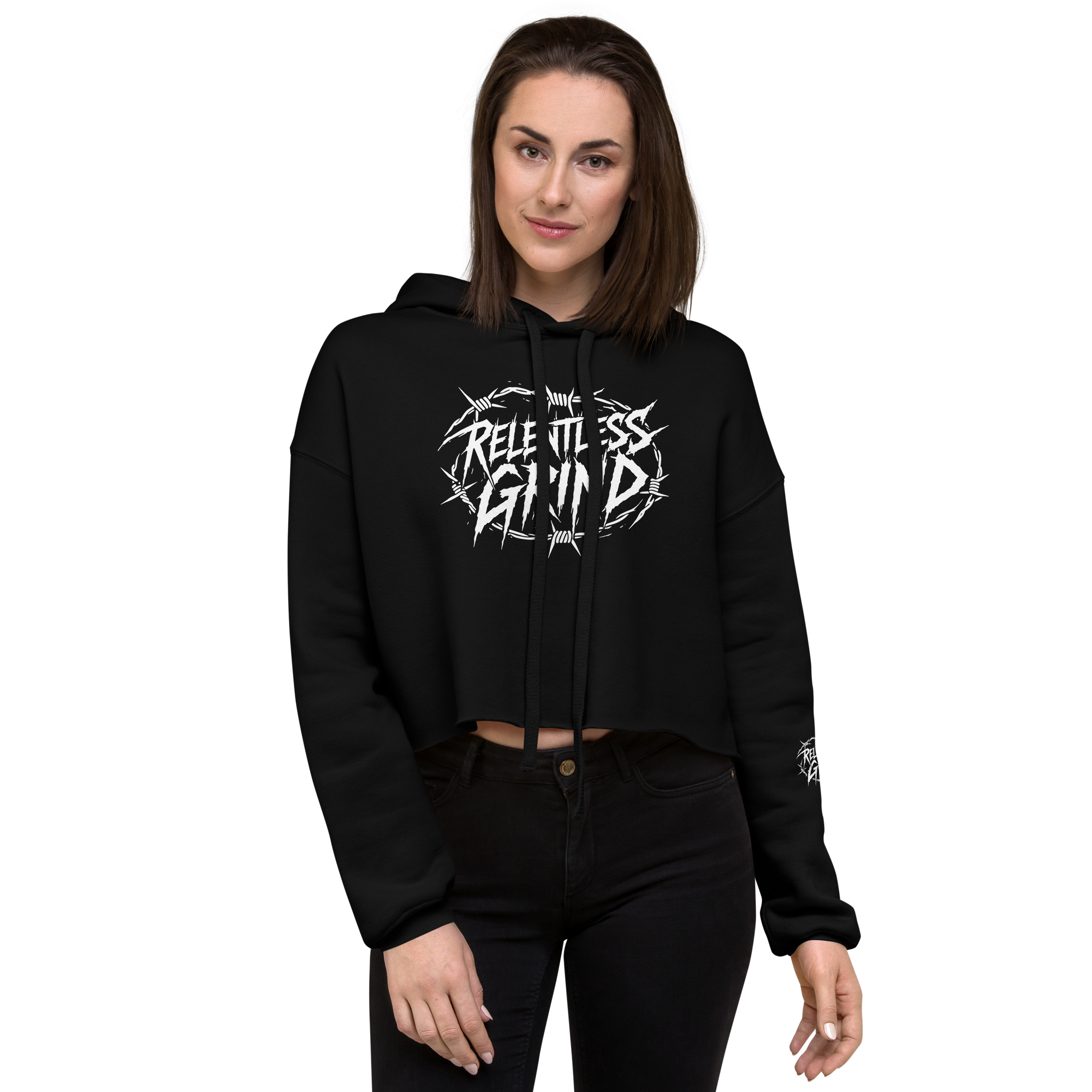 Barbed Wire - Womens Crop Hoodie