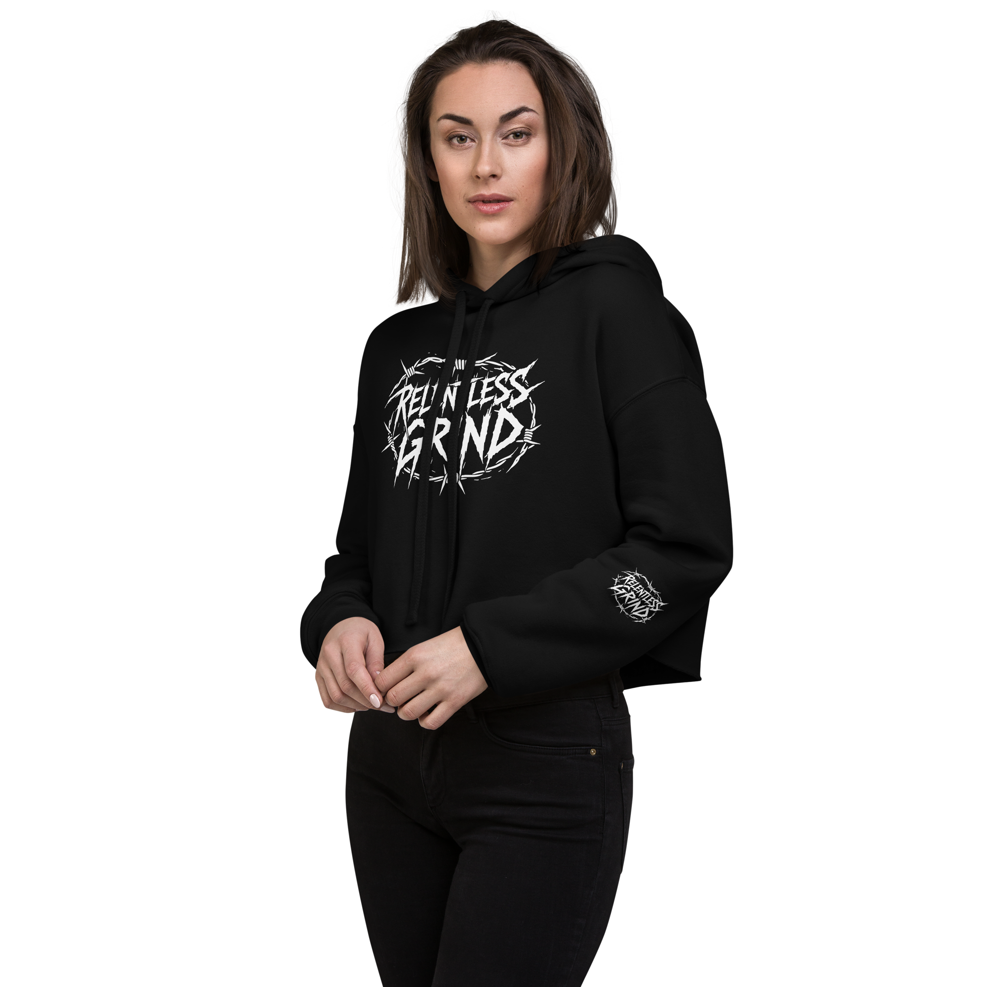 Barbed Wire - Womens Crop Hoodie